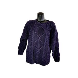 Vintage Abercrombie & Fitch Cable Knit Sweater Fisherman Pullover Women Sz L